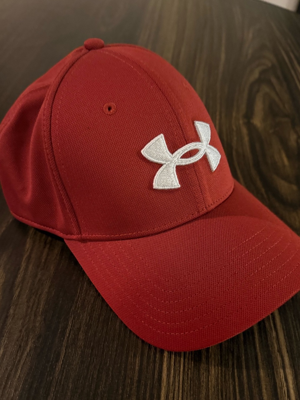 Under Armour orange Cap with White Logo